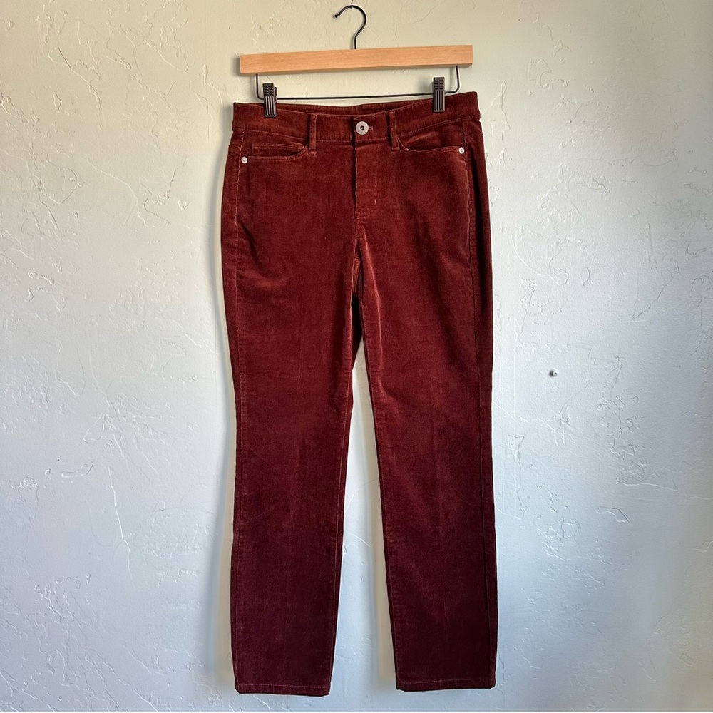 J. Jill‎ Women’s Brown Stretch Corduroy Slim Leg Pants Size XS EUC Preppy